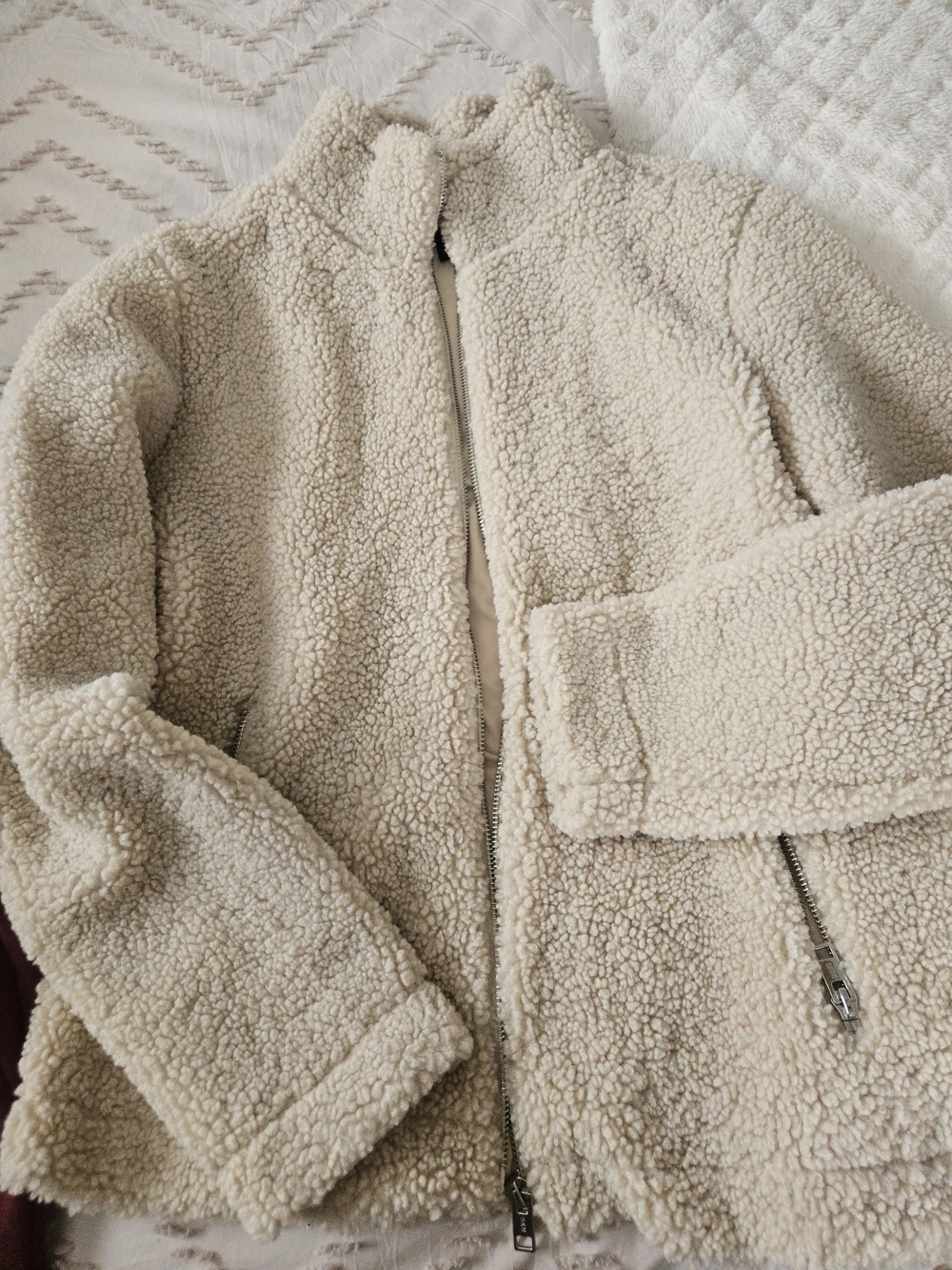 H&M Cream Teddy Jacket